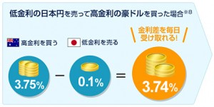 高水準のスワップポイント